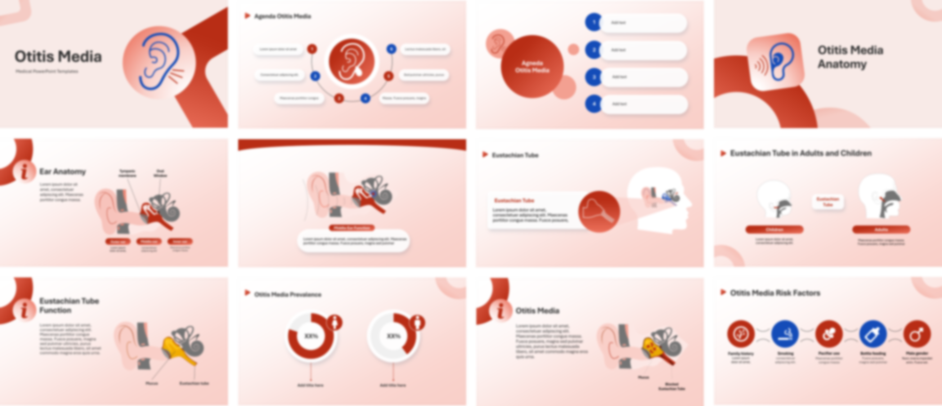 Otitis Media PowerPoint Template slide preview