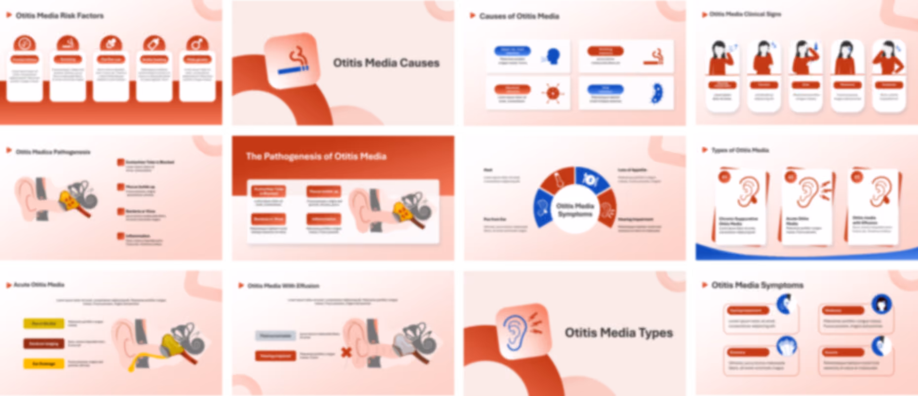 Otitis Media presentation Template preview