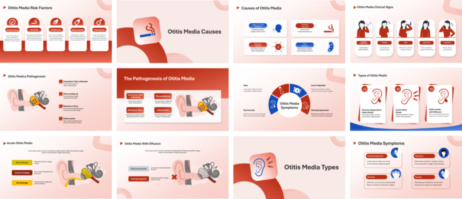 Otitis Media presentation Template preview