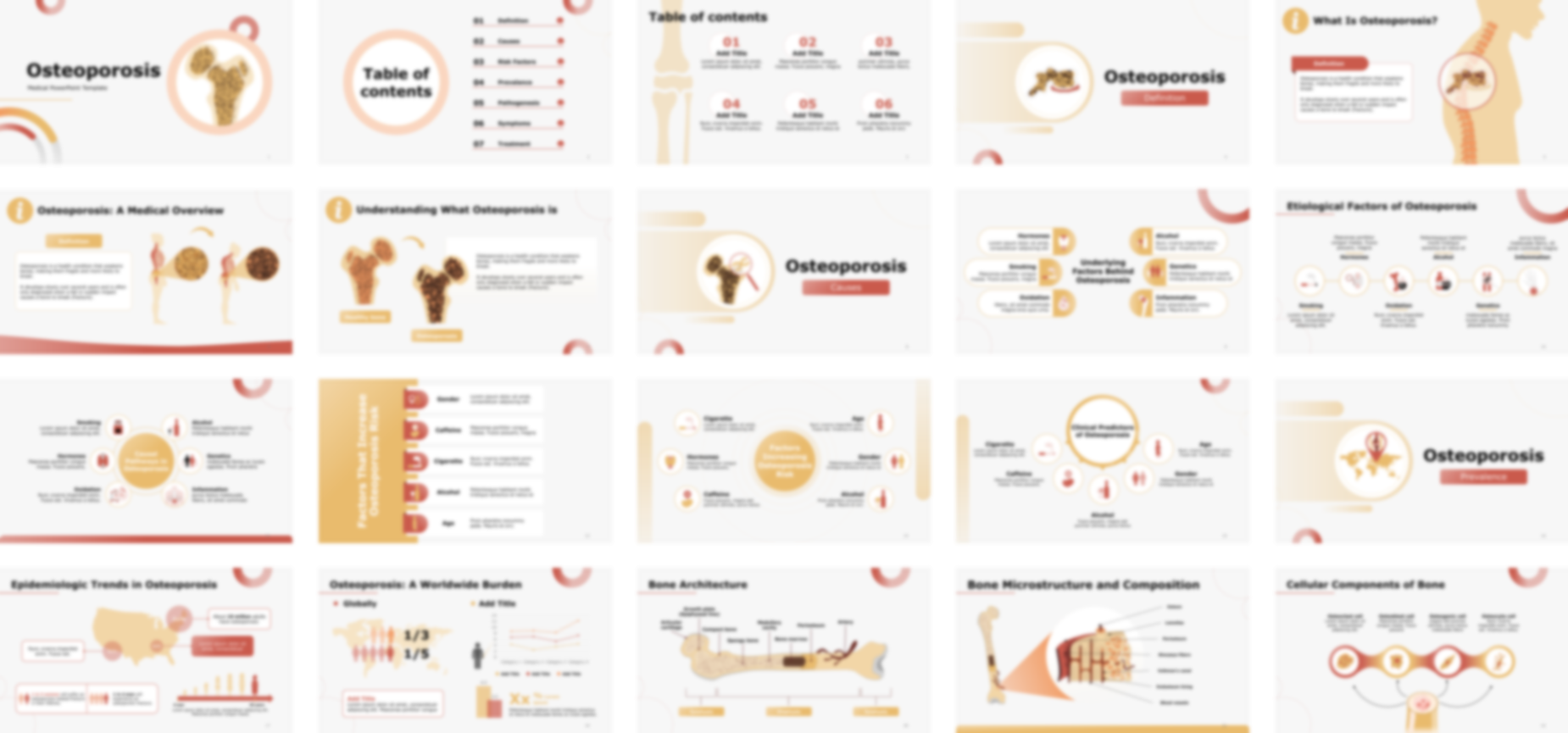 Osteoporosis PowerPoint Template slide preview