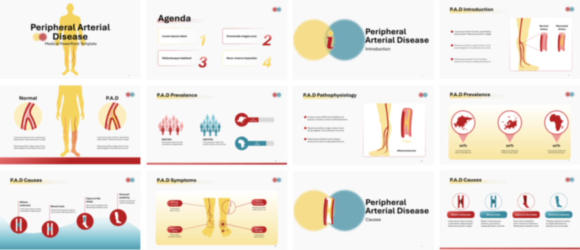 Peripheral Arterial Disease PPT Template slide preview
