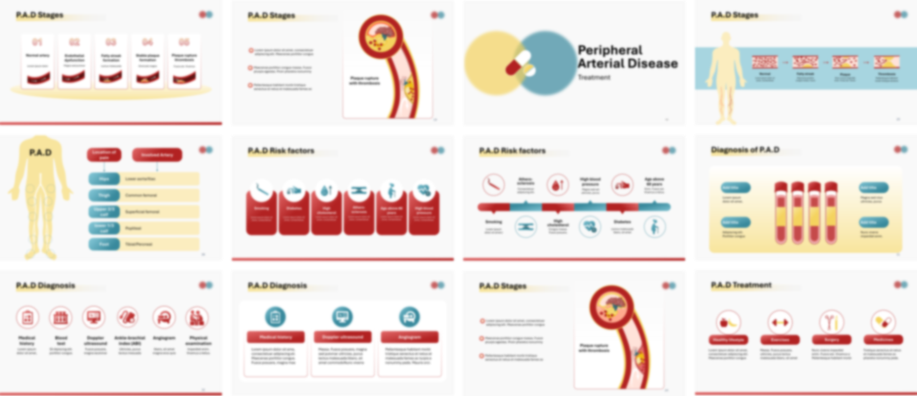 Peripheral Arterial Disease PPT Template preview