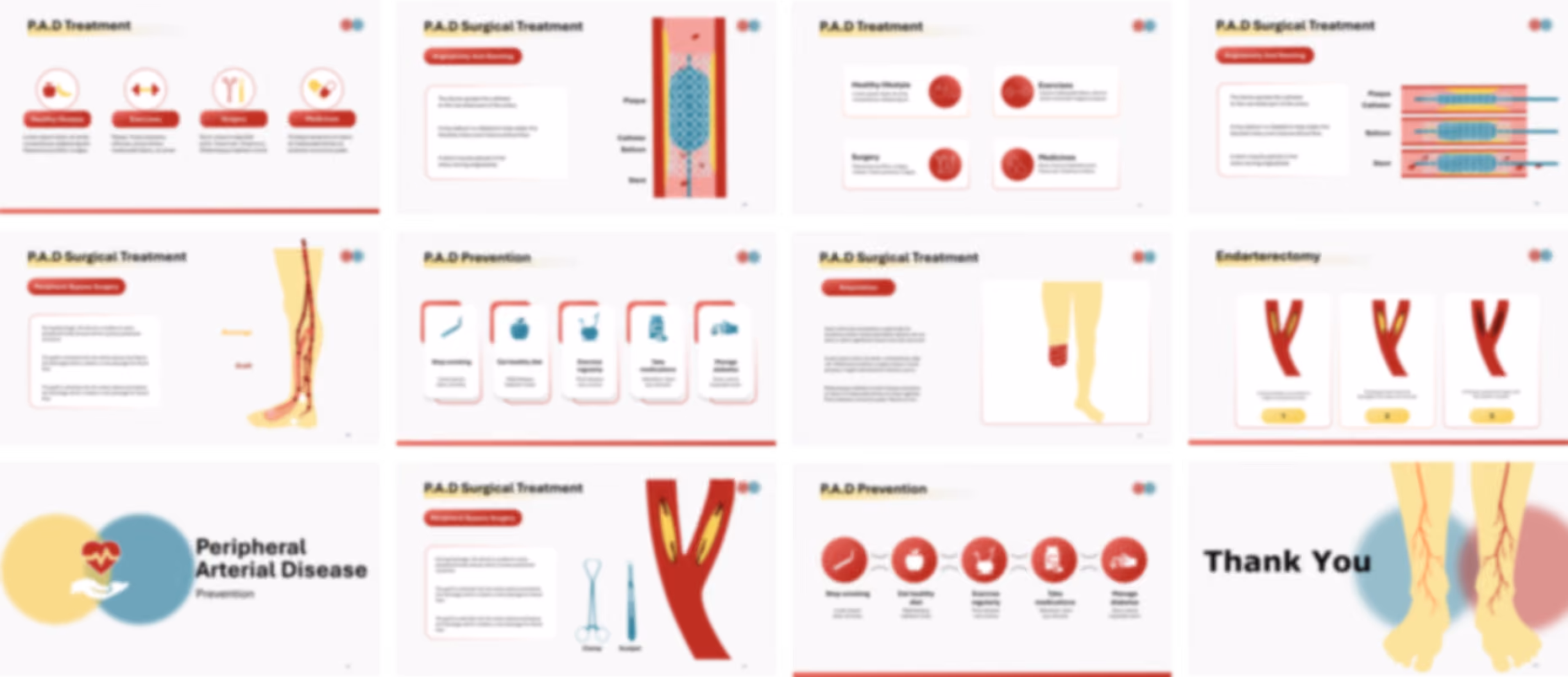Peripheral Arterial Disease PowerPoint template design preview