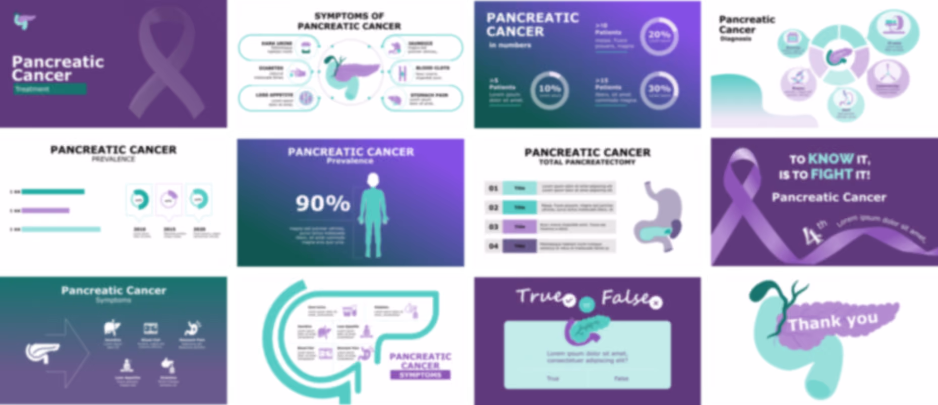 Pancreatic Cancer PowerPoint template design preview