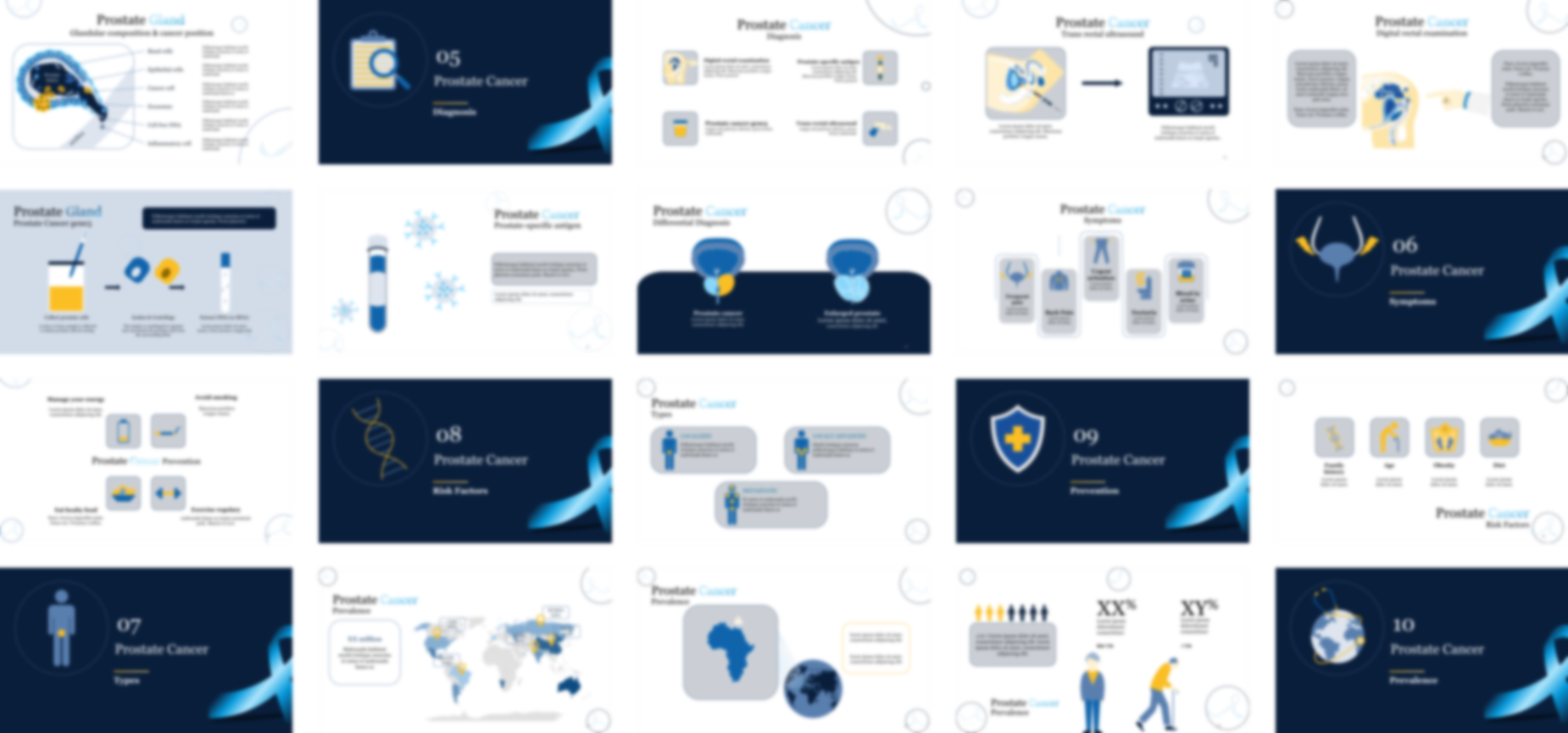 Prostatic Cancer presentation Template preview