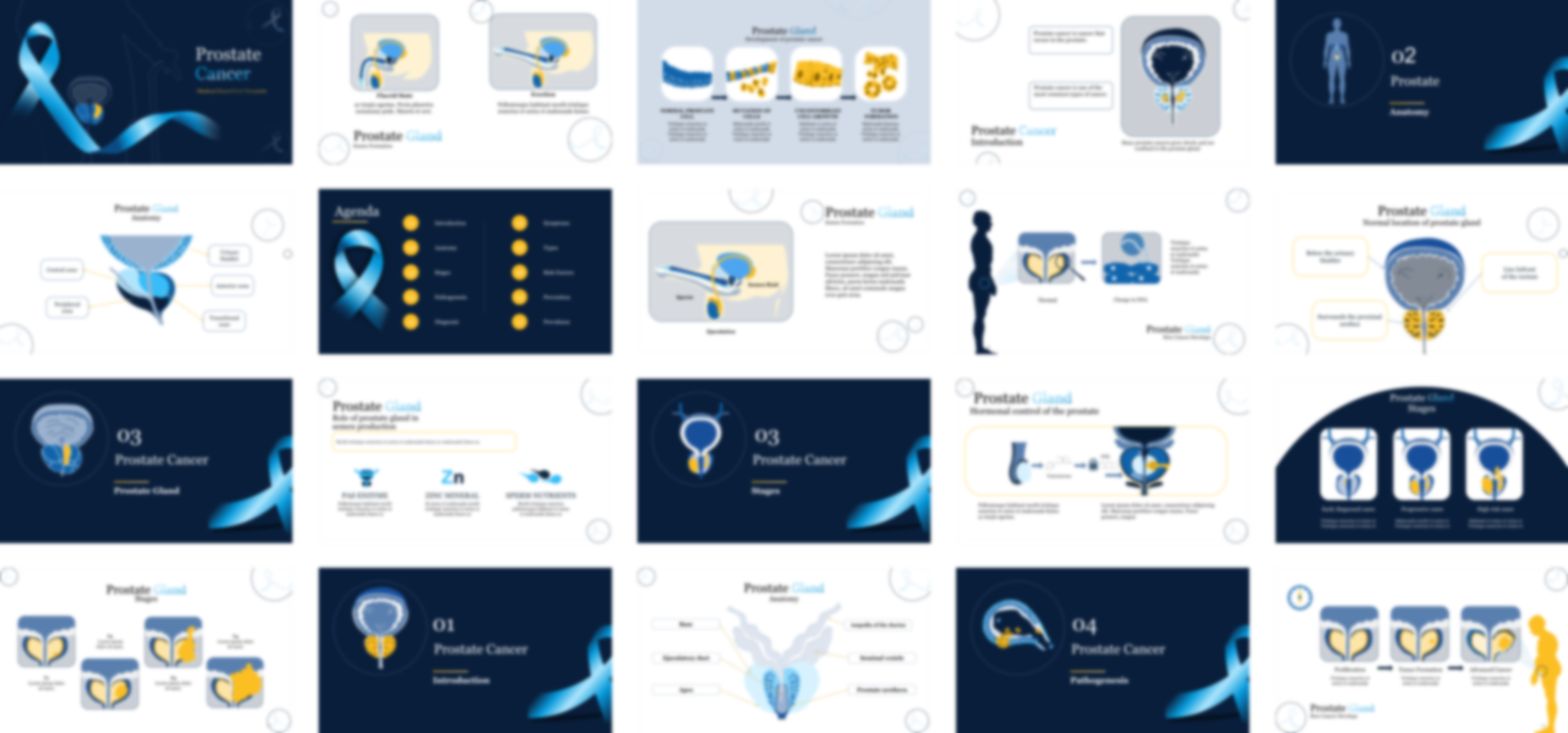 Prostatic Cancer PowerPoint Template slide preview