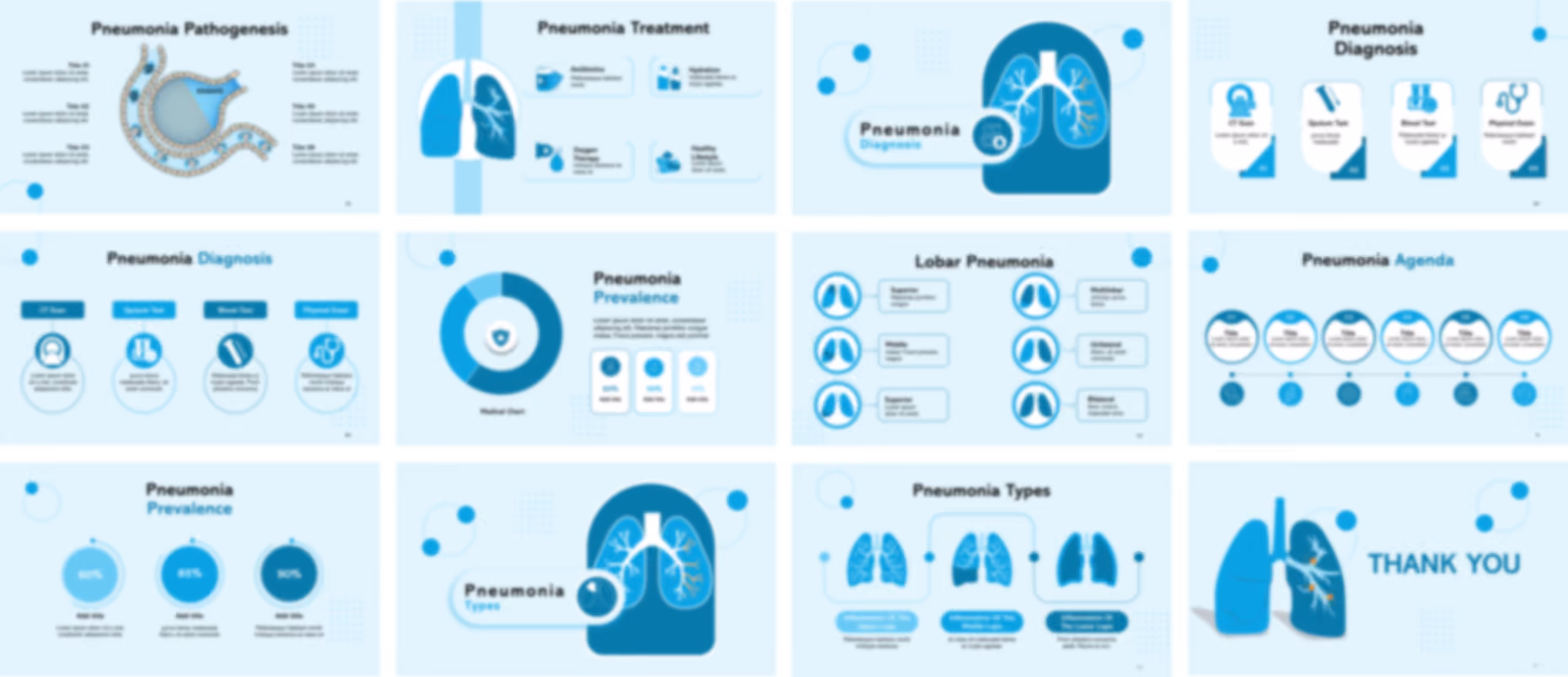 Pneumonia PowerPoint template design preview
