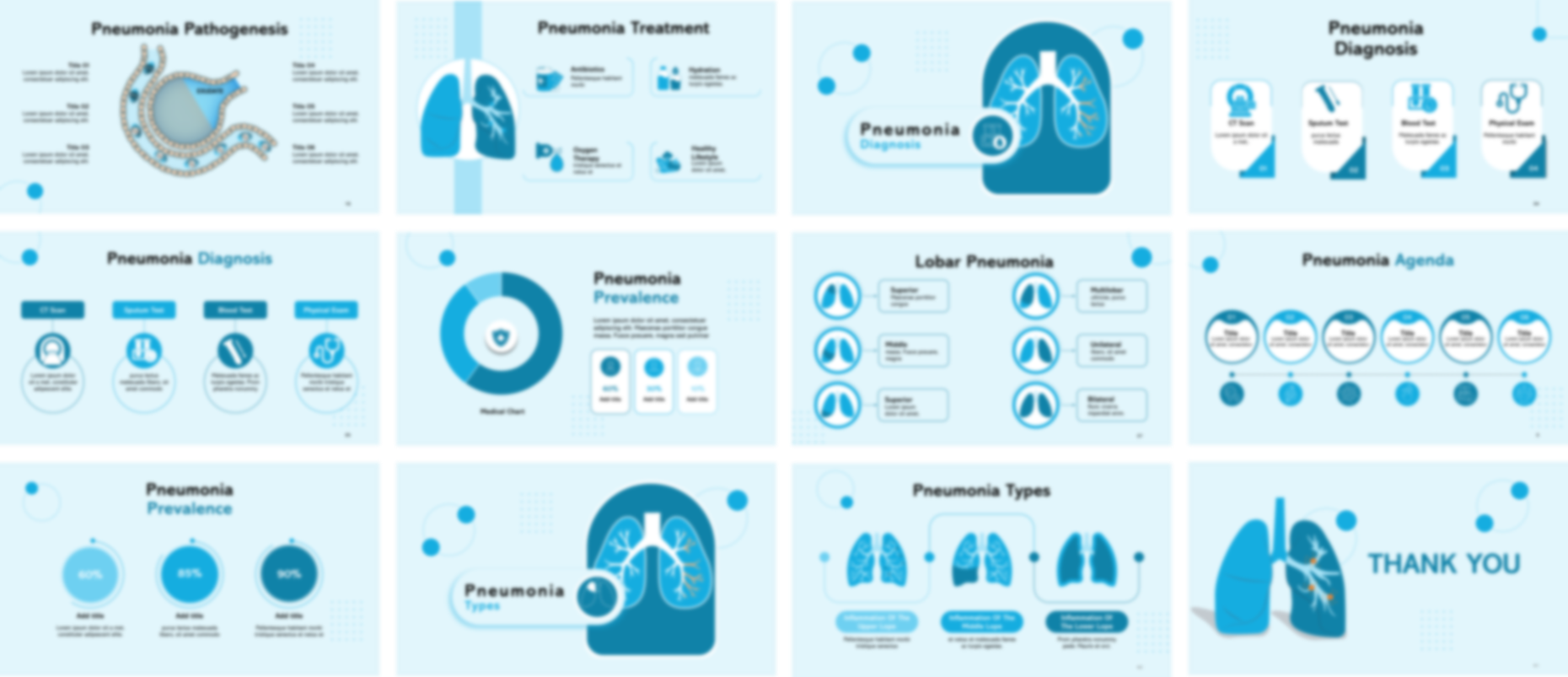 Pneumonia PowerPoint template design preview