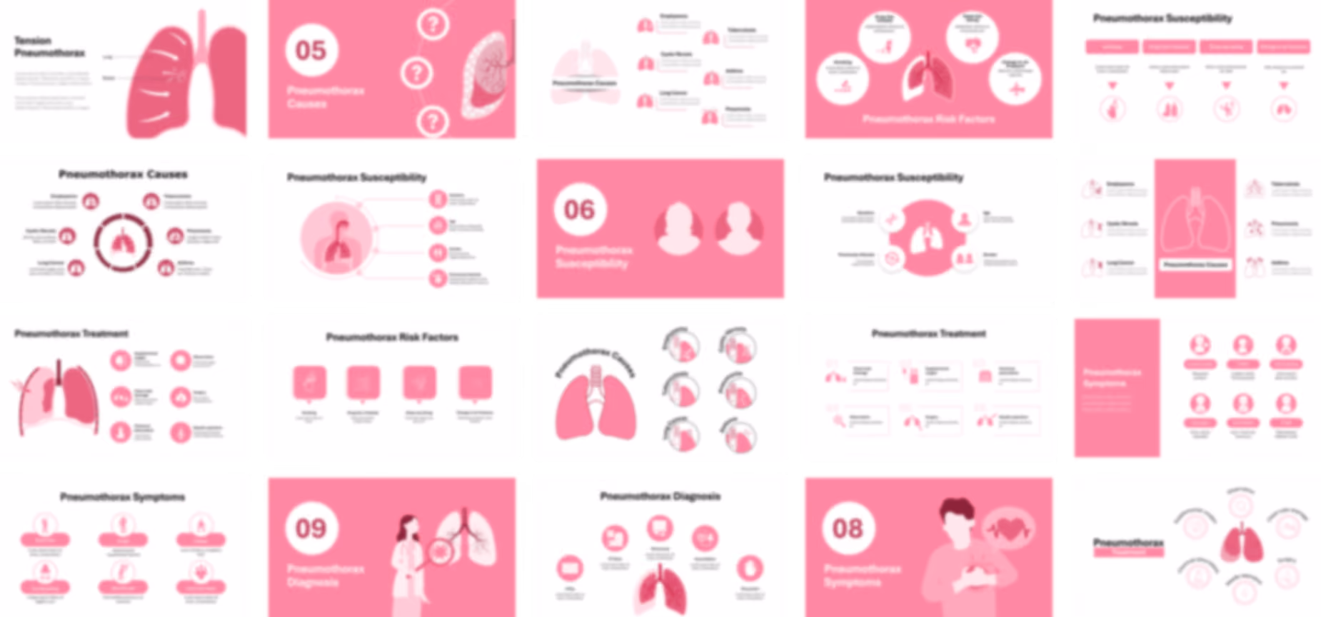 Pneumothorax presentation Template preview