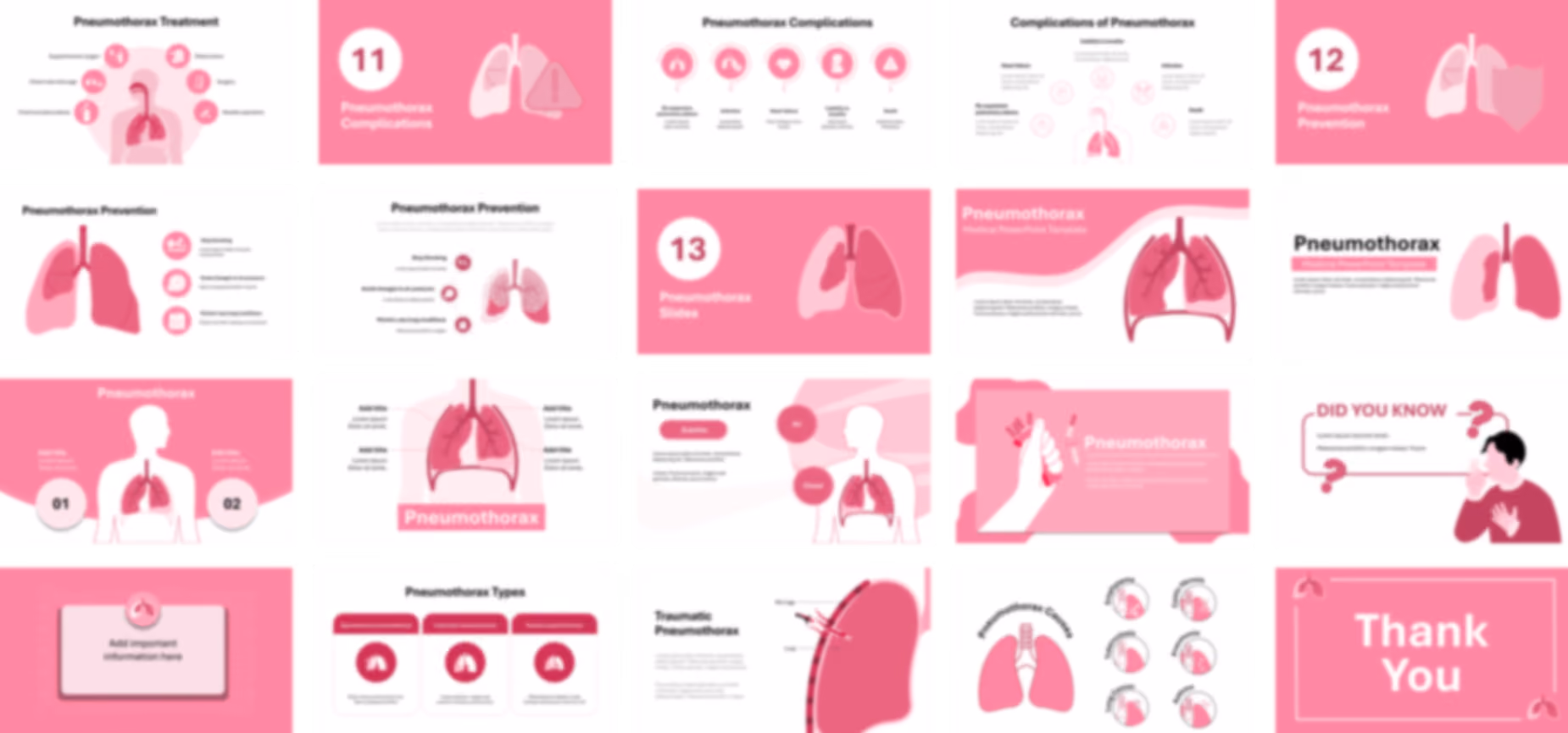 Pneumothorax PowerPoint template design preview