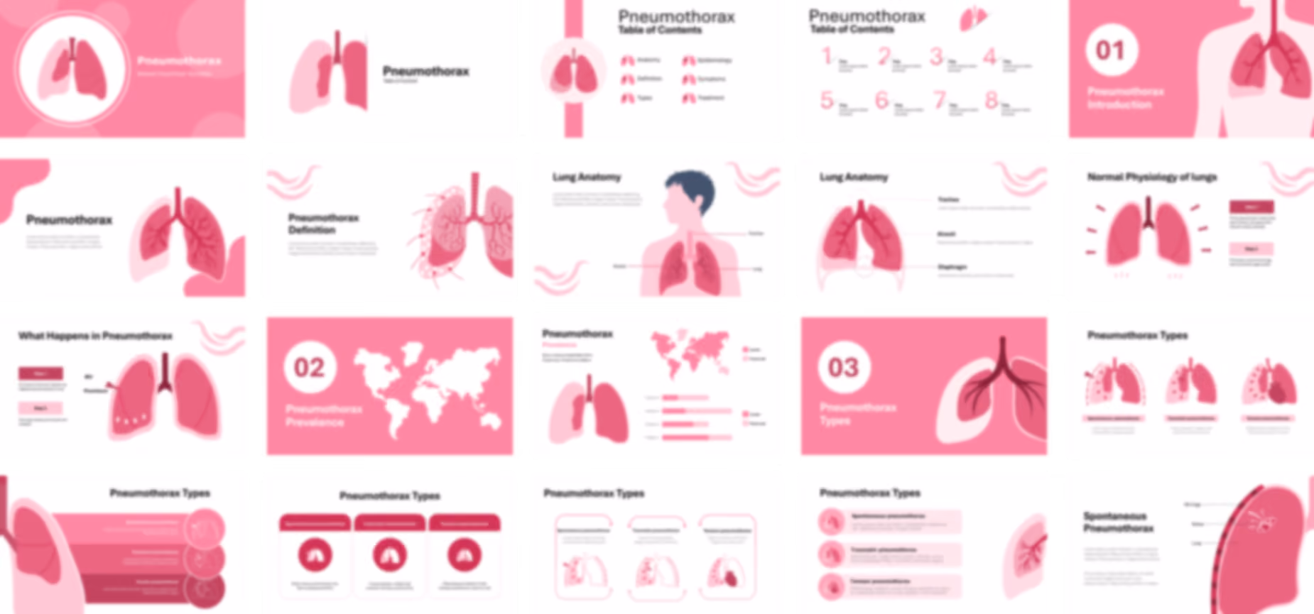 Pneumothorax PowerPoint Template slide preview
