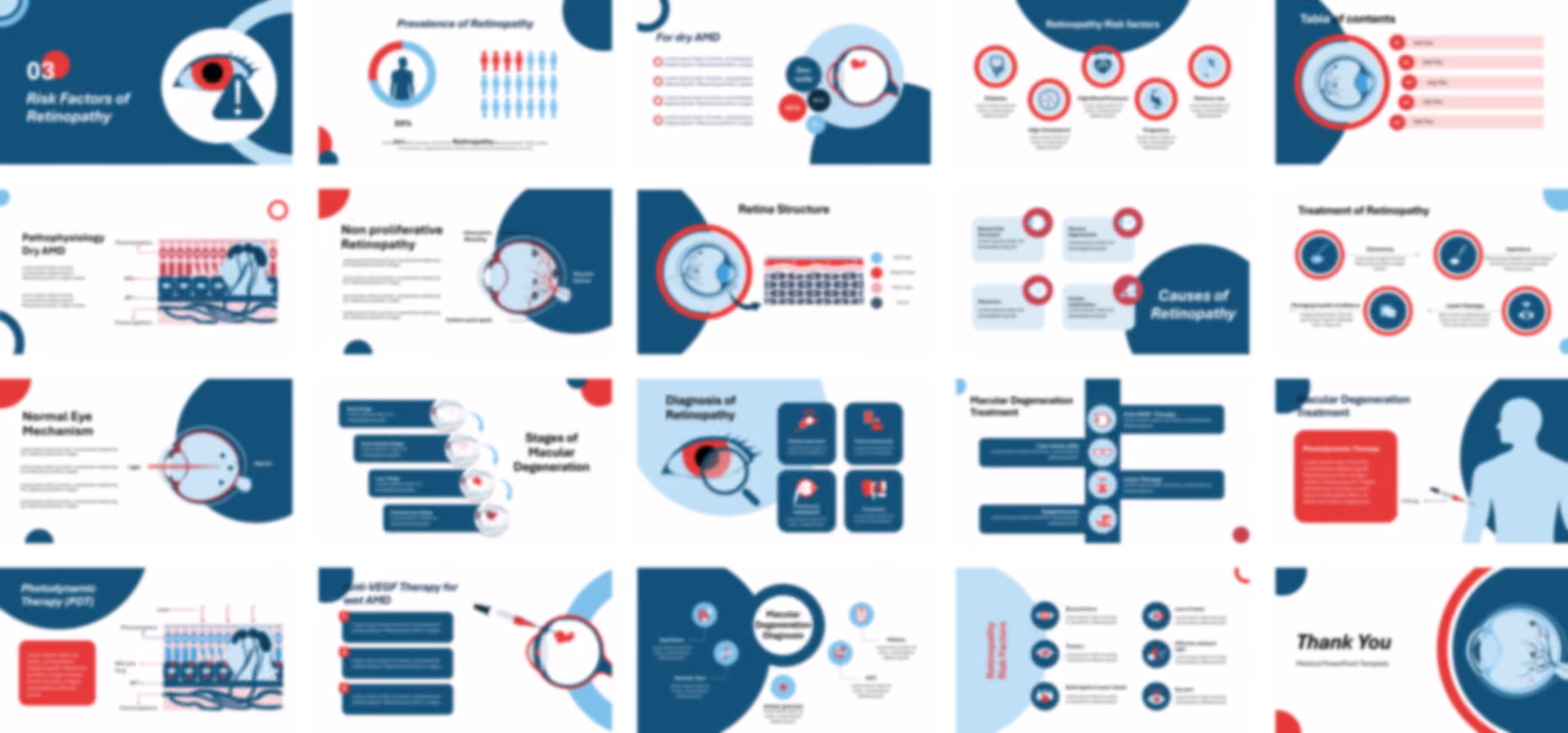 Retinopathy PowerPoint template design preview