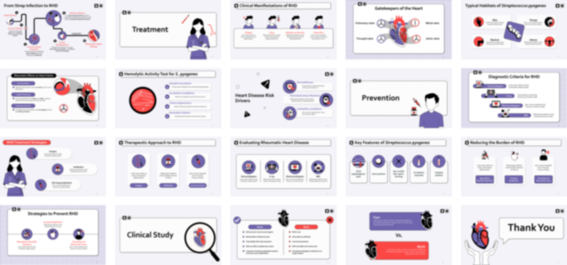Rheumatic Heart Disease PowerPoint template design preview