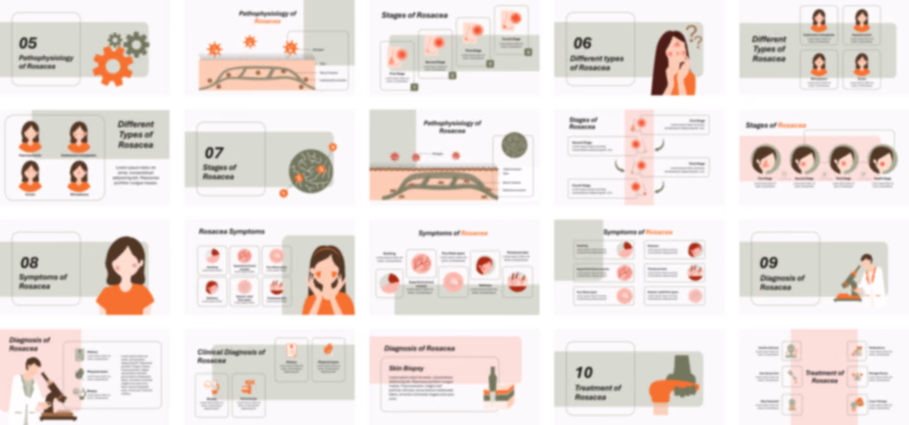 Rosacea presentation Template preview