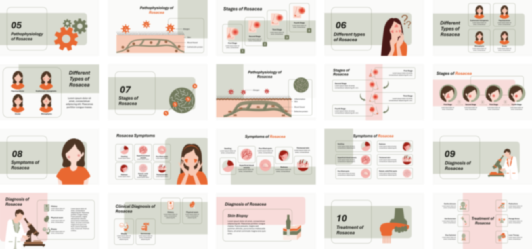 Rosacea presentation Template preview