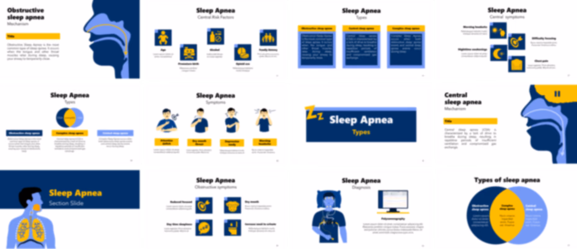 Sleep Apnea presentation Template preview