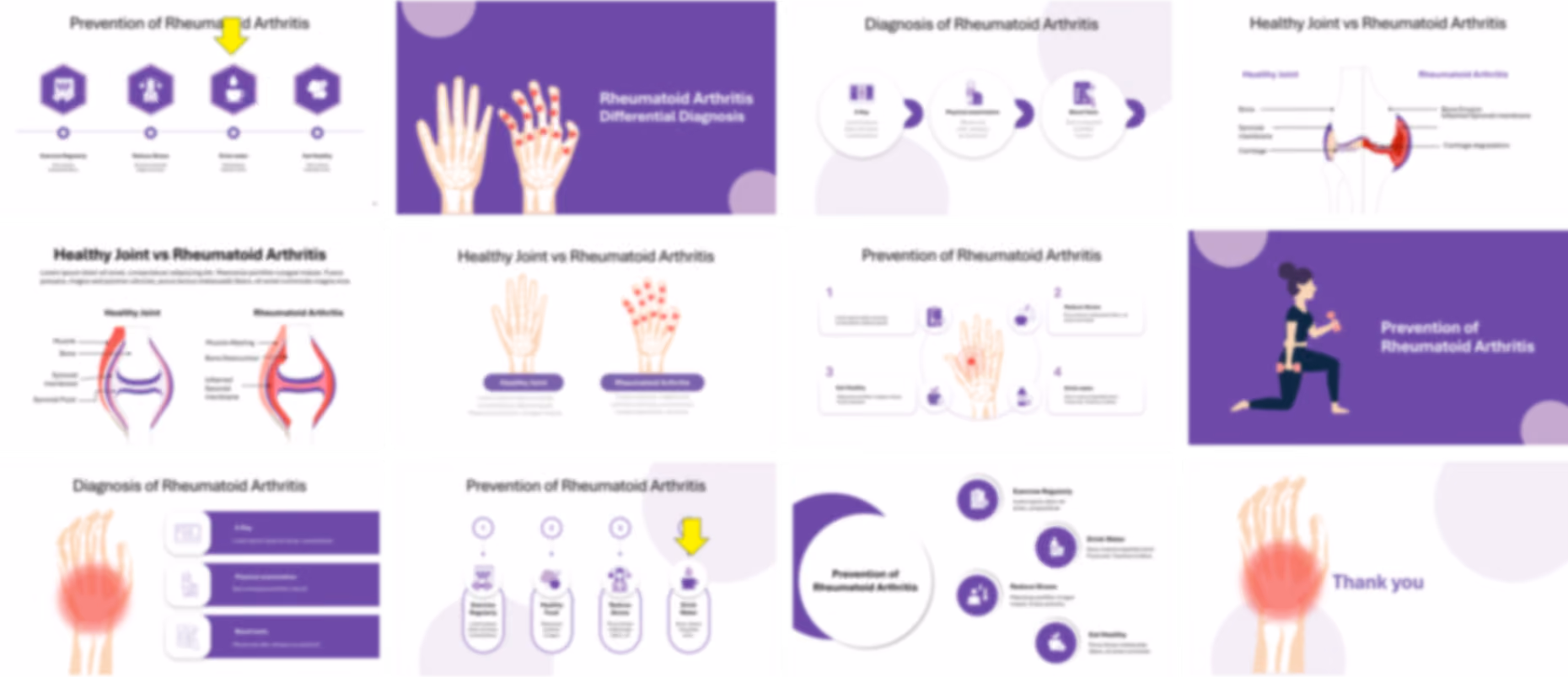 Rheumatoid Arthritis PowerPoint template design preview