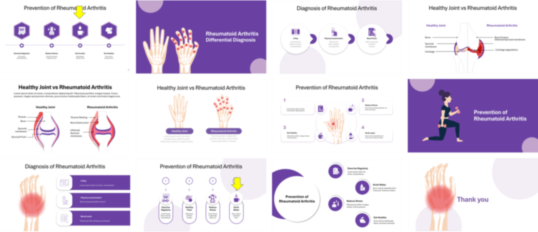 Rheumatoid Arthritis PowerPoint template design preview