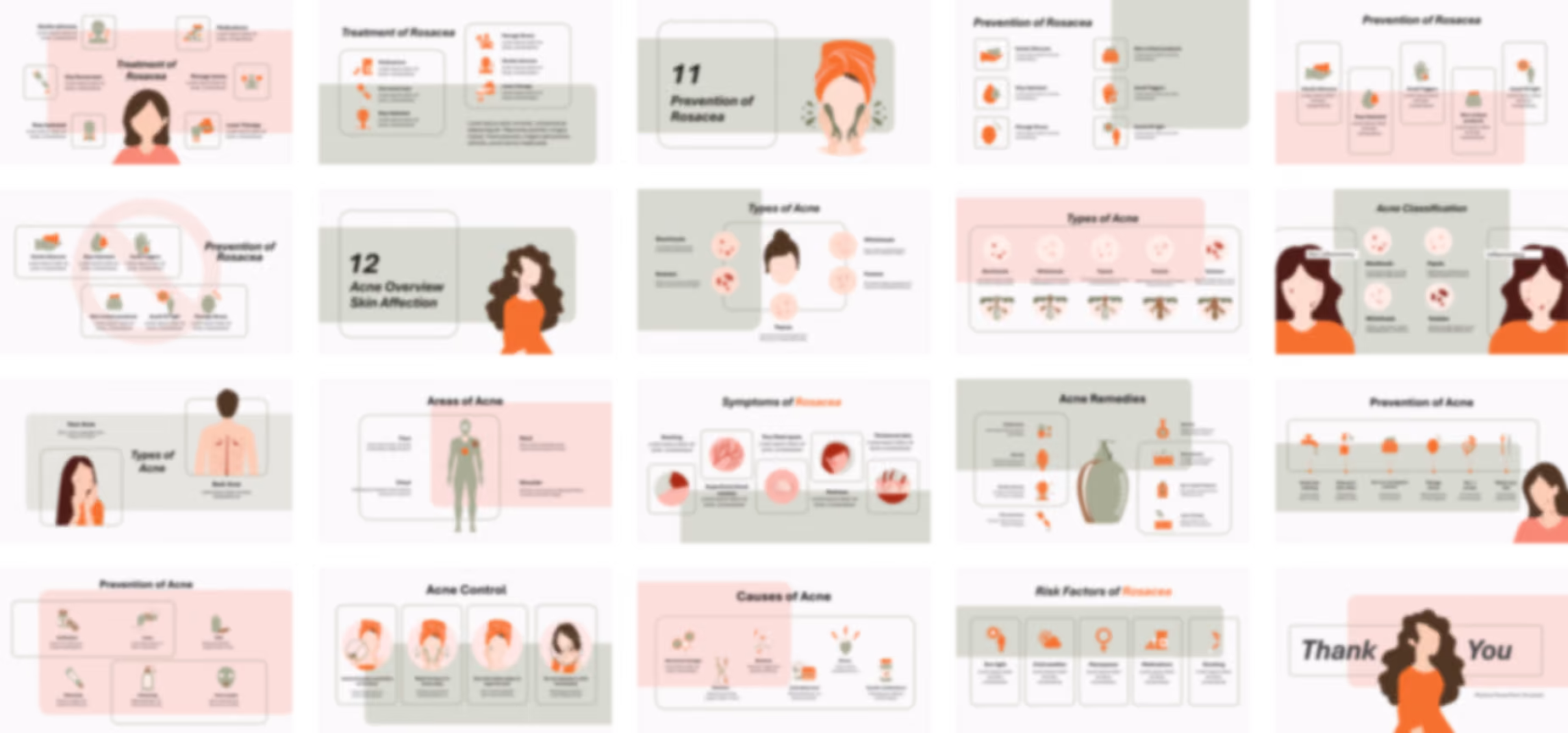 Rosacea PowerPoint template design preview