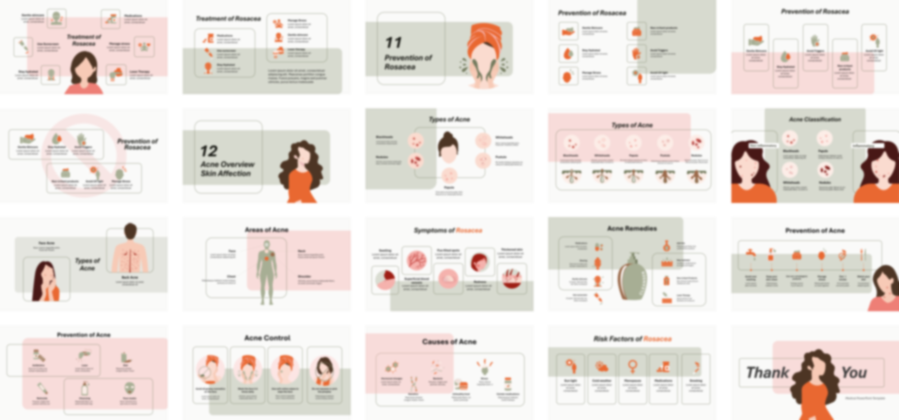 Rosacea PowerPoint template design preview