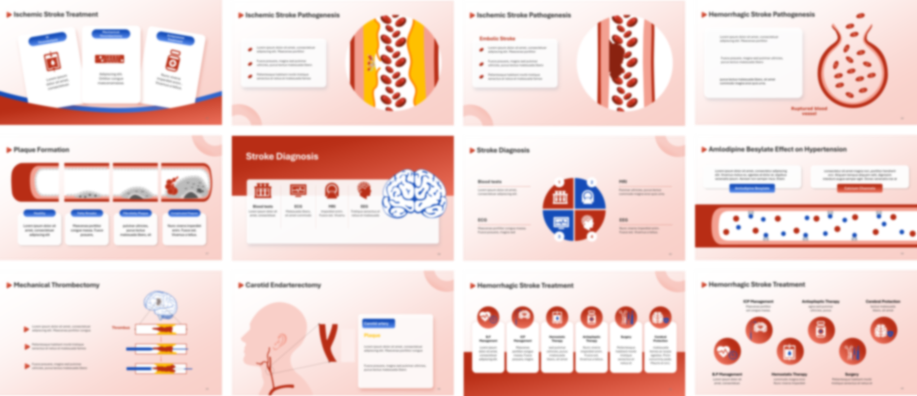 Stroke PowerPoint template design preview