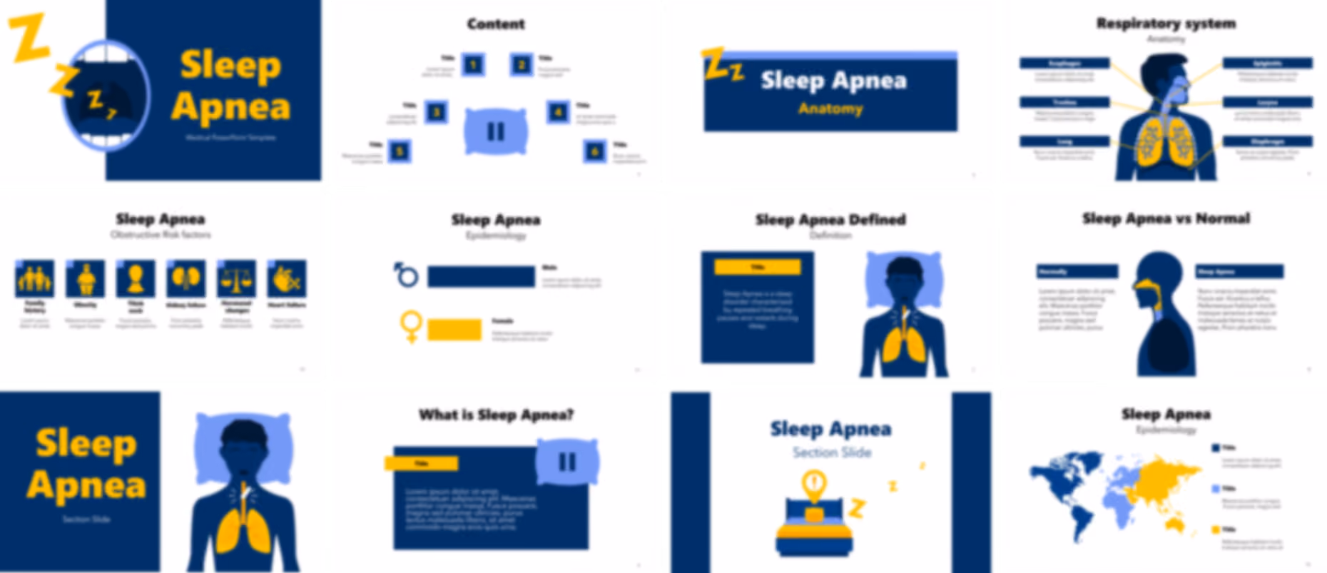 Sleep Apnea PowerPoint Template slide preview