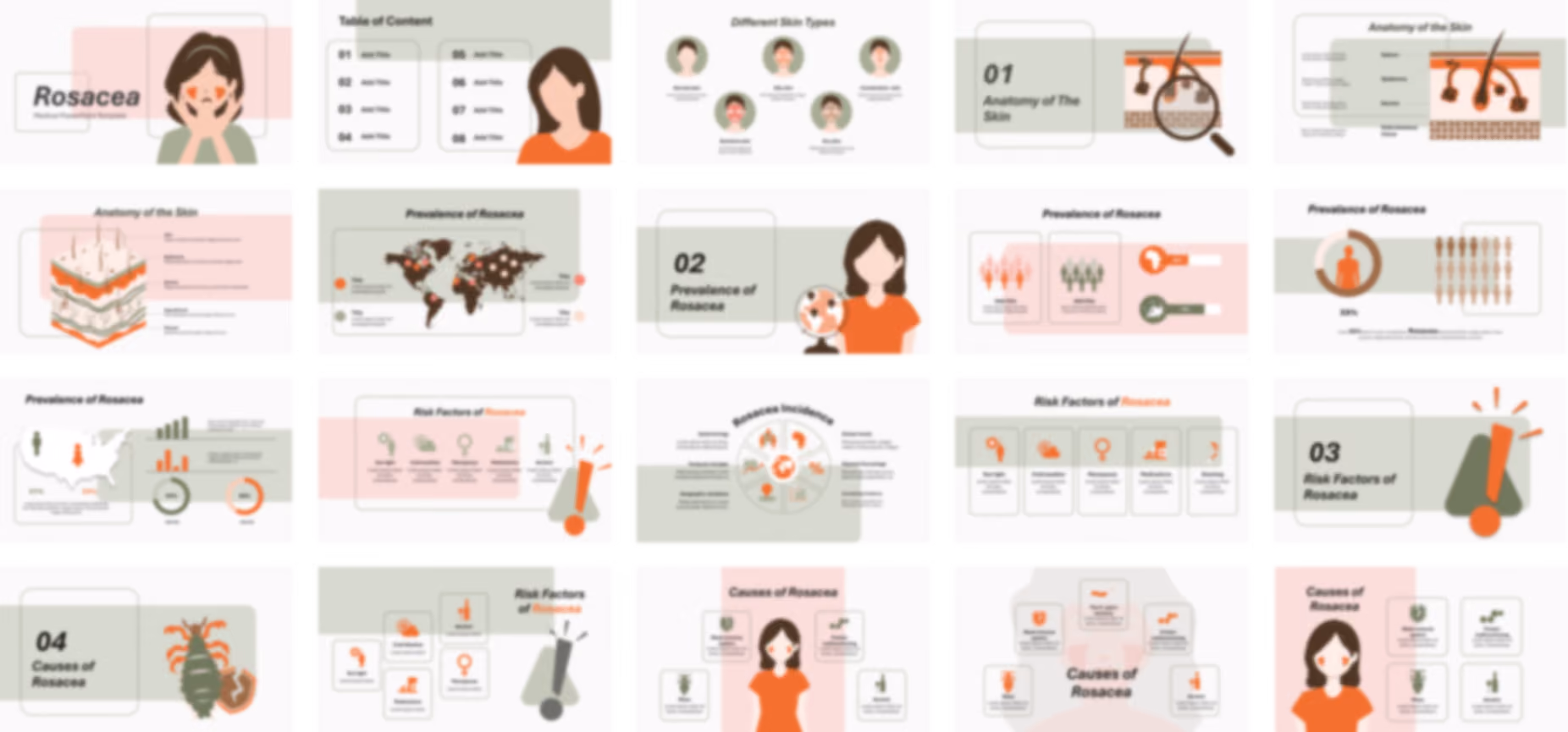 Rosacea PowerPoint Template slide preview