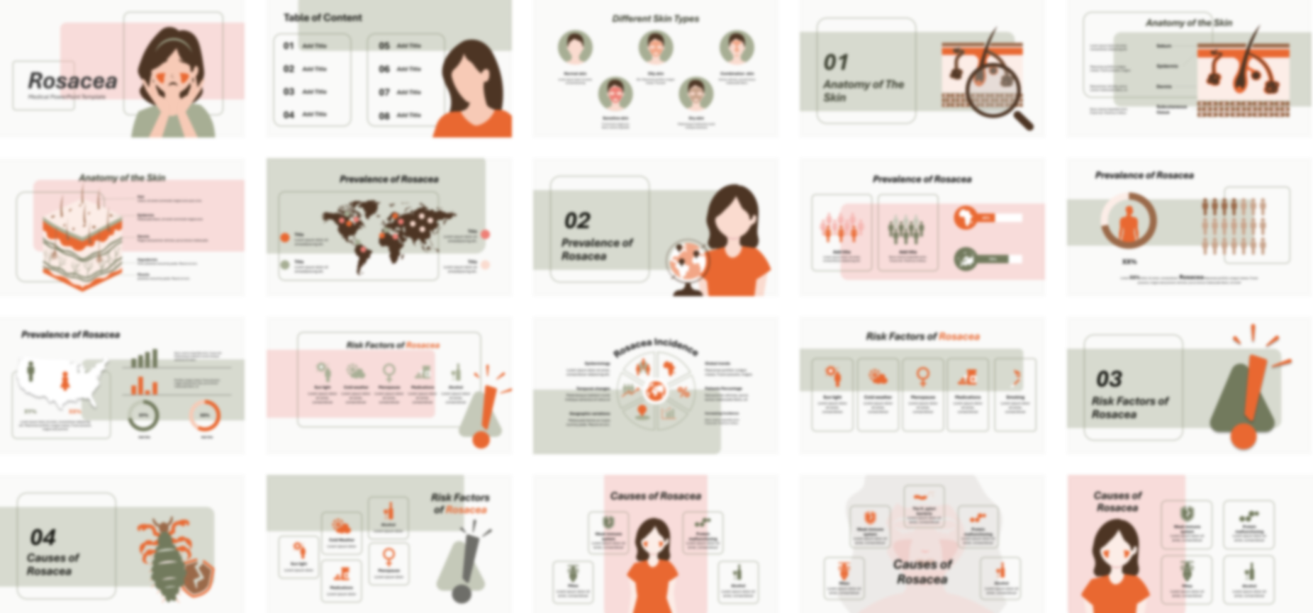Rosacea PowerPoint Template slide preview