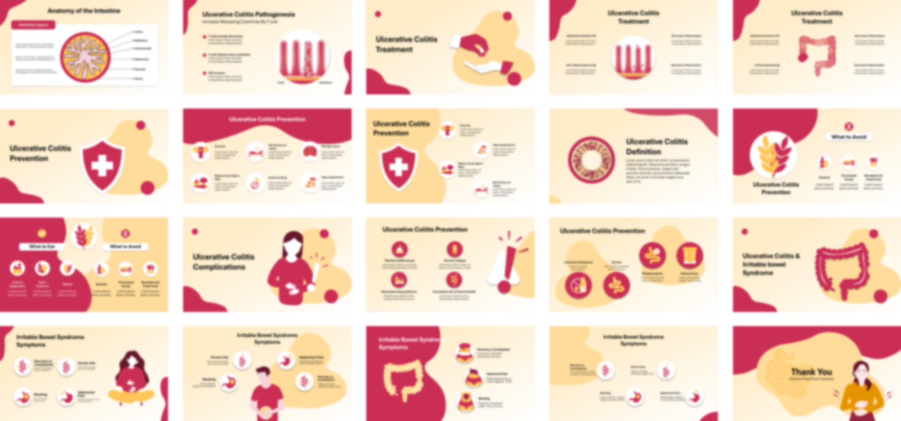 Ulcerative Colitis PowerPoint template design preview