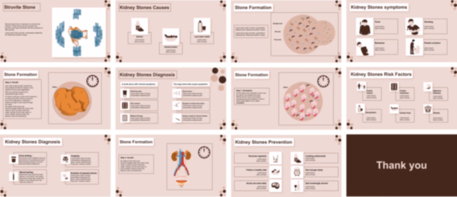Urinary System Anatomy & Physiology PowerPoint template design preview