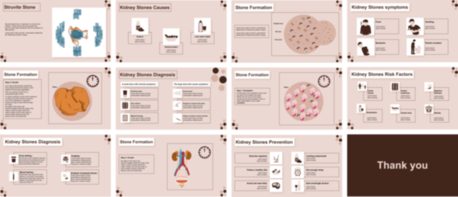 Urinary System Anatomy & Physiology PowerPoint template design preview