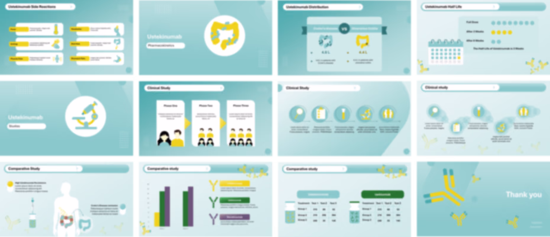 Ustekinumab PowerPoint template design preview