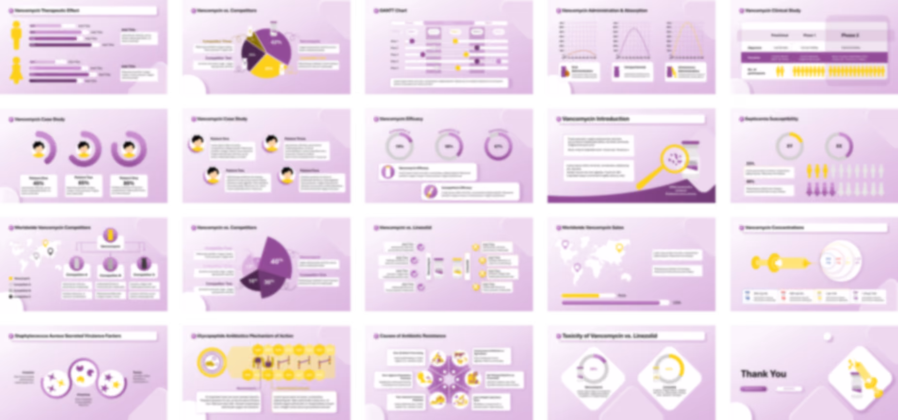 Vancomycin PowerPoint template design preview