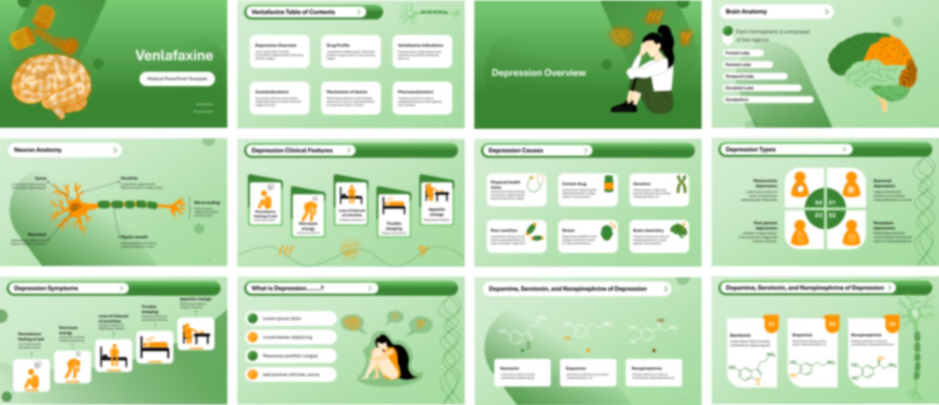 Venlafaxine PowerPoint Template slide preview