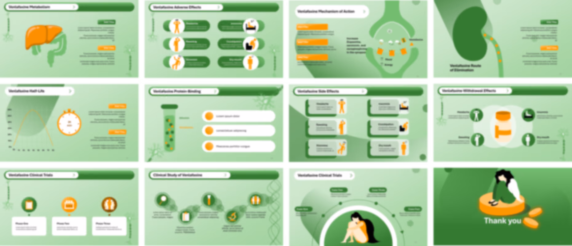 Venlafaxine PowerPoint template design preview