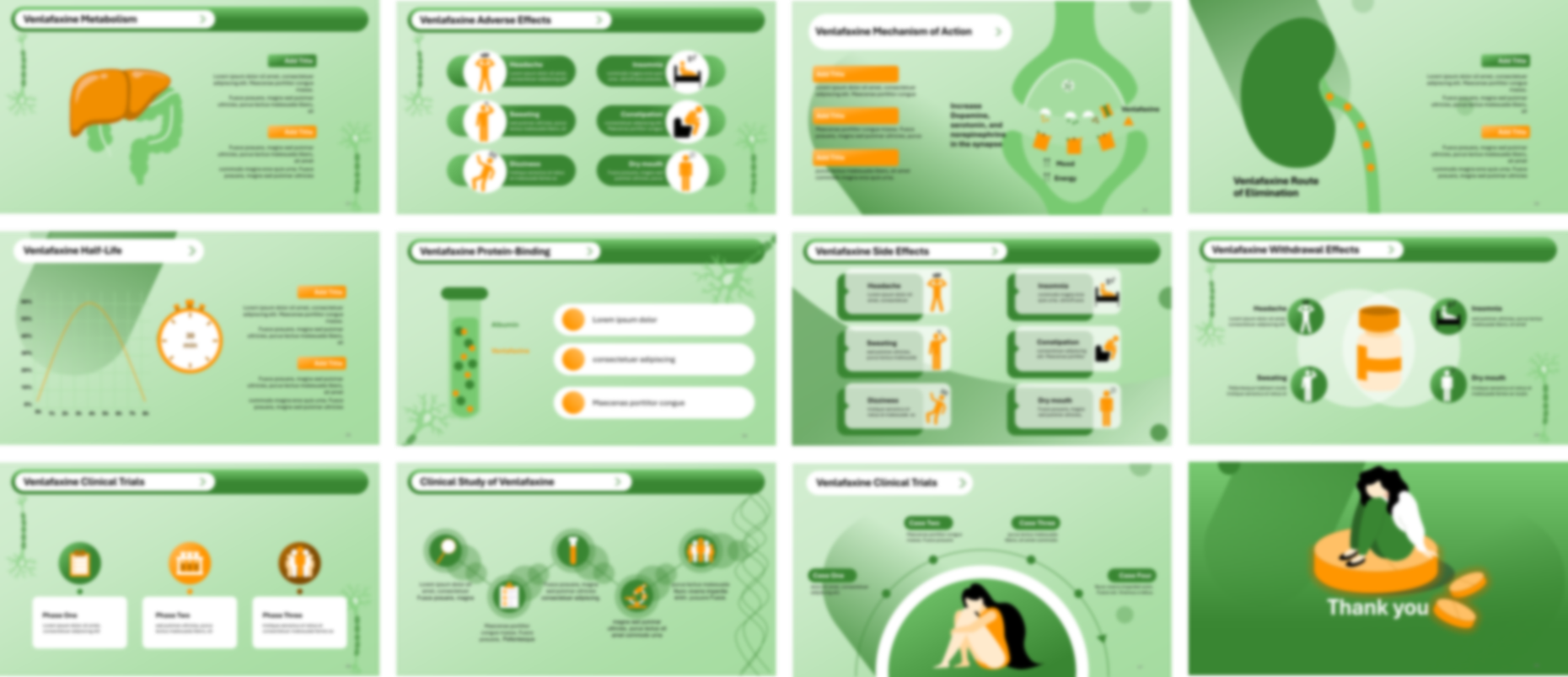 Venlafaxine PowerPoint template design preview