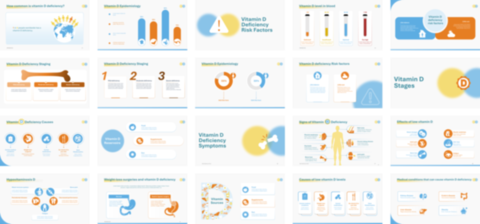 Vitamin D Deficiency presentation Template preview