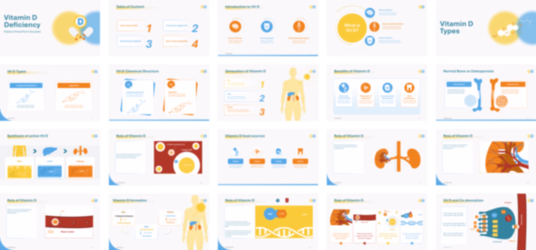 Vitamin D Deficiency PowerPoint Template slide preview