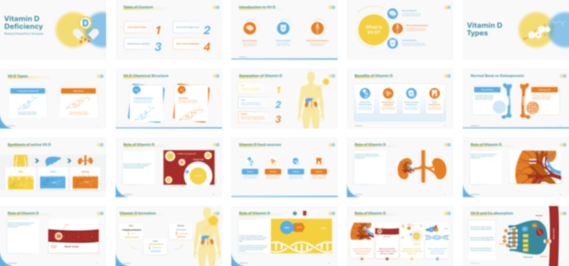 Vitamin D Deficiency PowerPoint Template slide preview