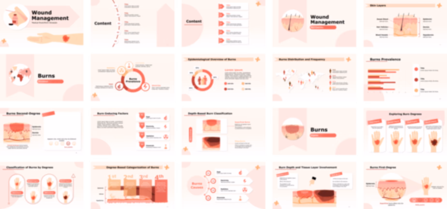 Wound Management PowerPoint Template slide preview