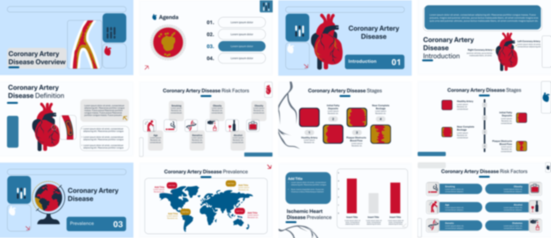Coronary Artery Disease Overview PowerPoint Template slide preview