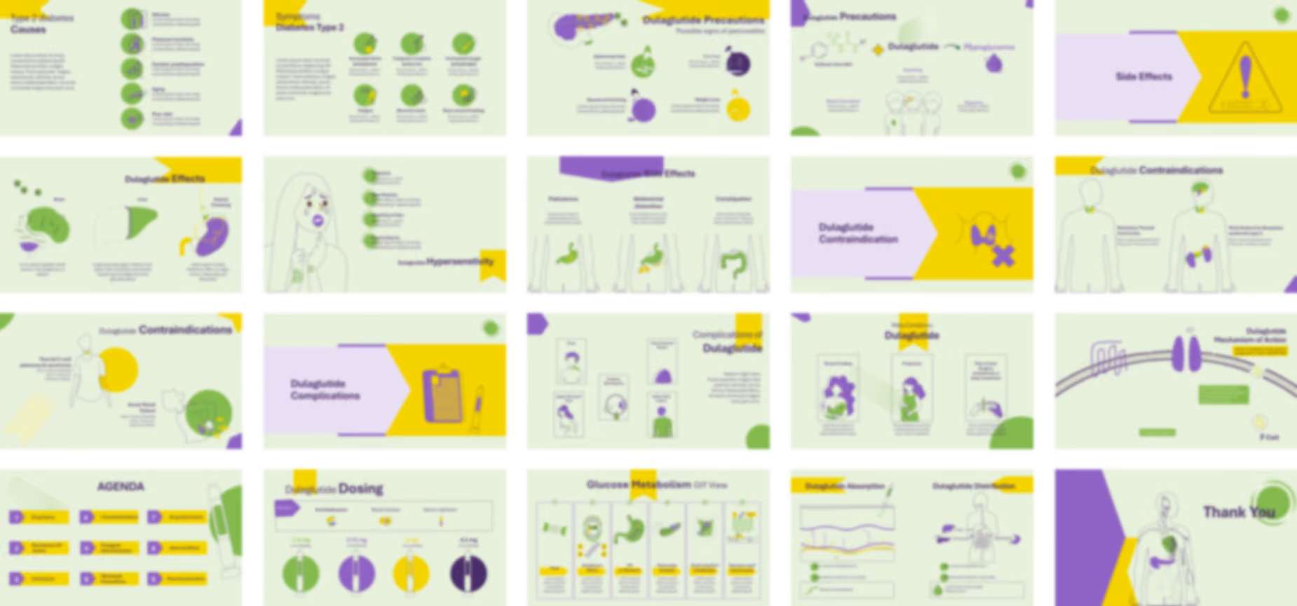 Dulaglutide PowerPoint template design preview