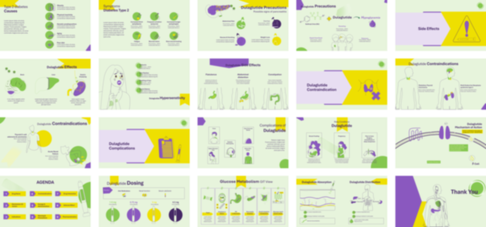 Dulaglutide PowerPoint template design preview