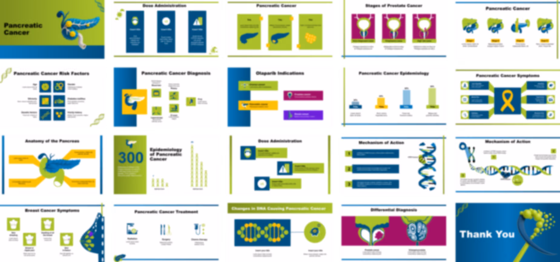 Olaparib PowerPoint template design preview