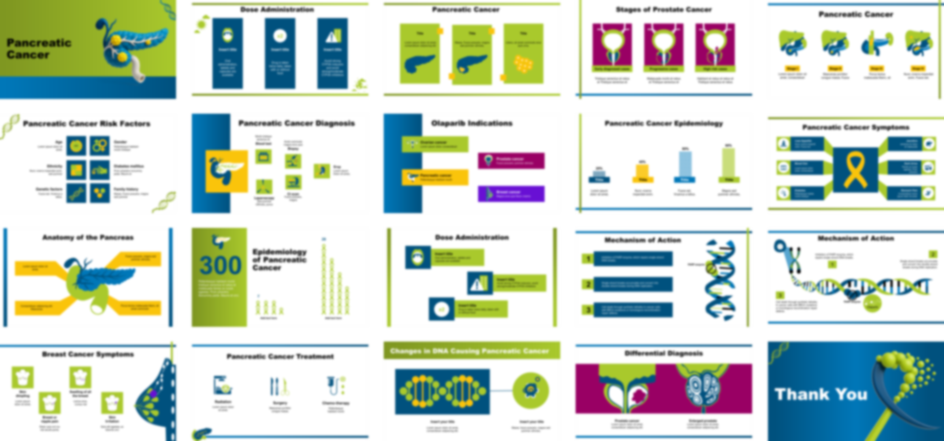 Olaparib PowerPoint template design preview