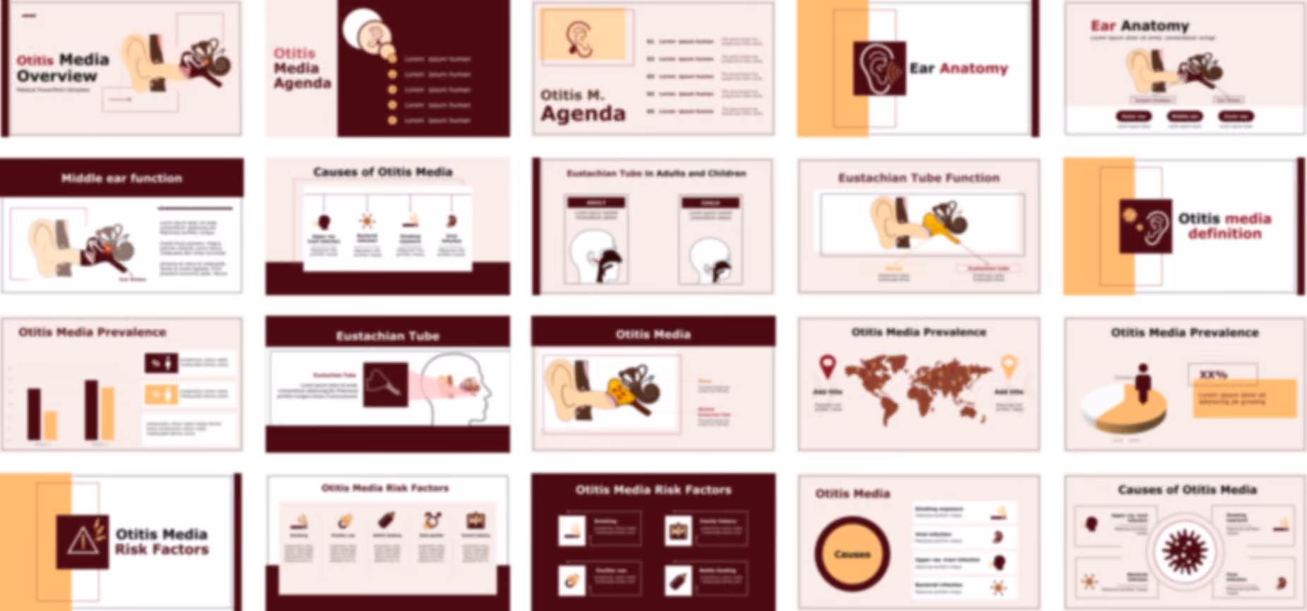 Otitis Media Overview PowerPoint Template slide preview