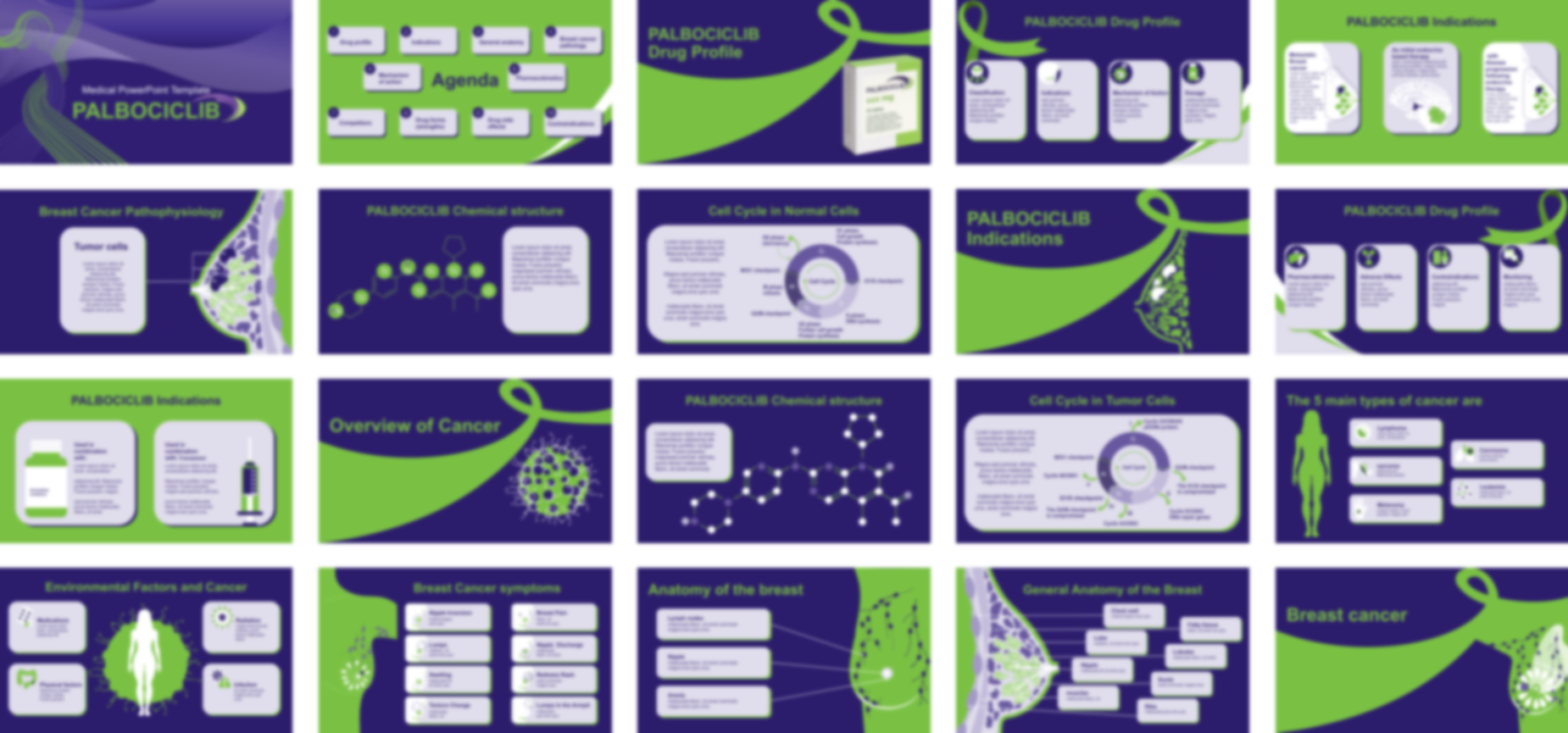 Palbociclib PowerPoint Template slide preview