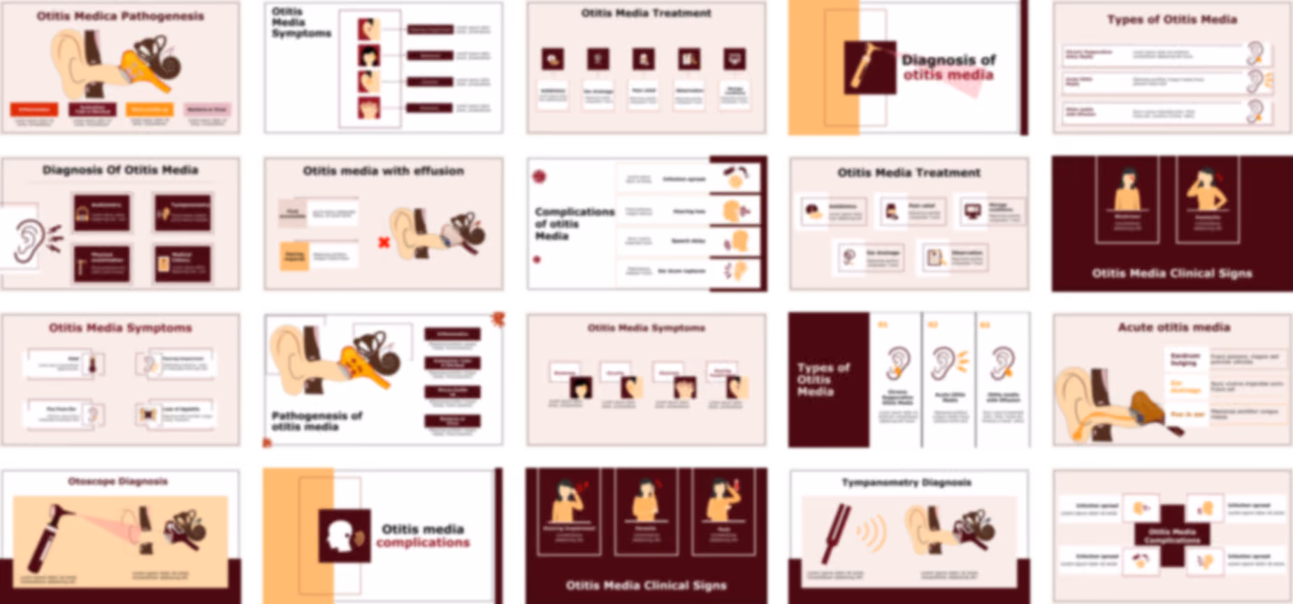 Otitis Media Overview presentation Template preview