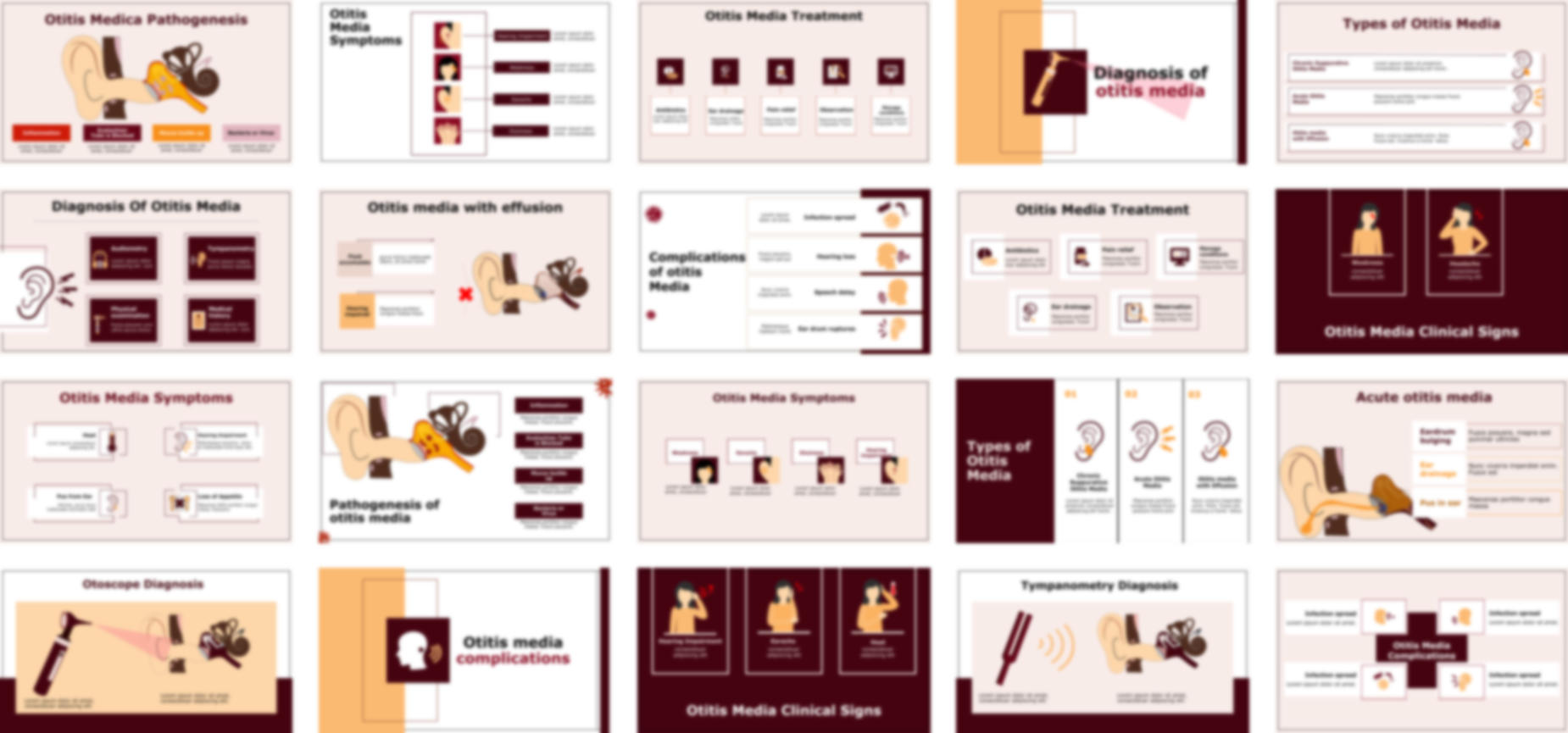 Otitis Media Overview presentation Template preview