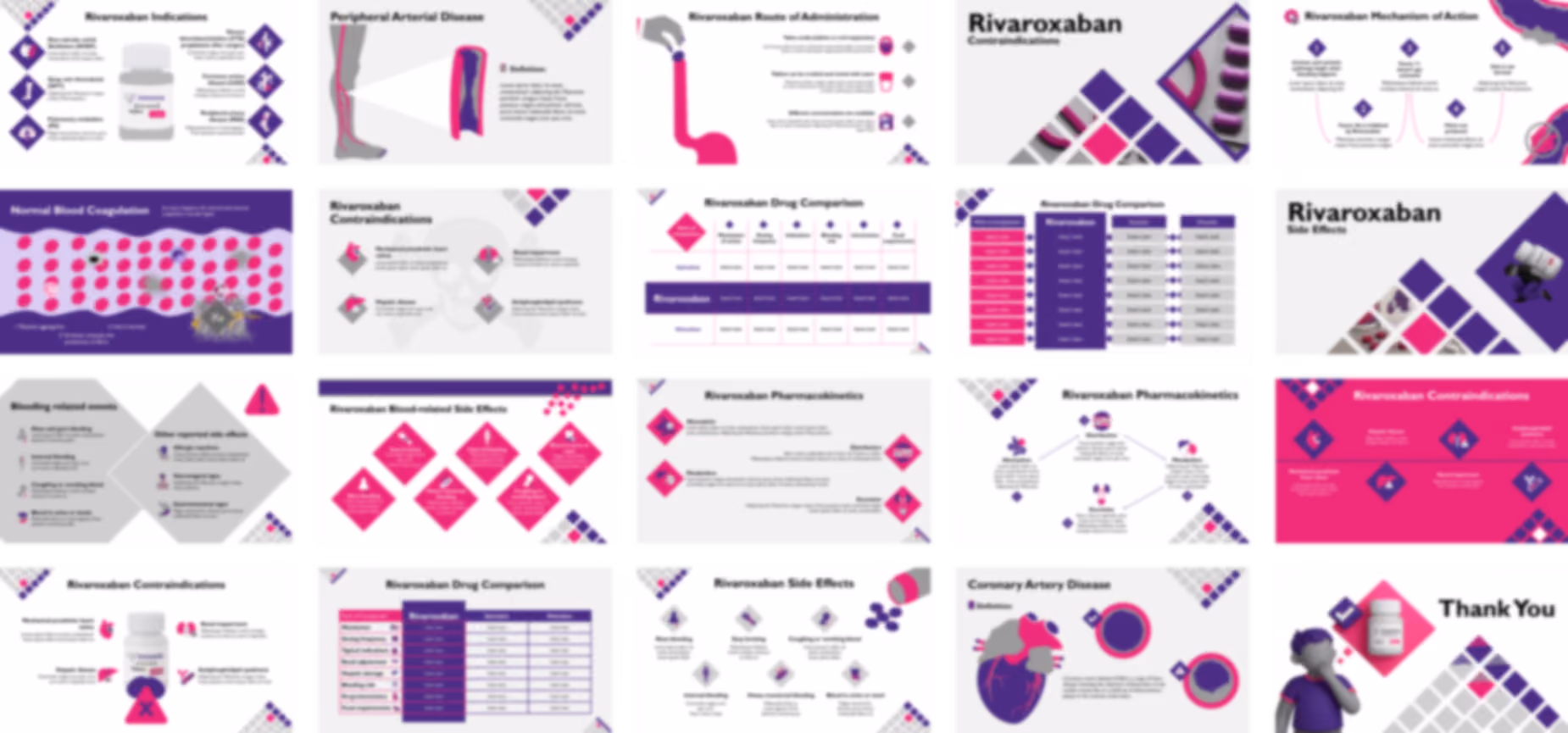 Rivaroxaban PowerPoint template design preview